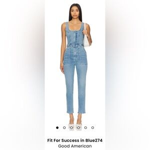 Good American Blue Denim Jumpsuit